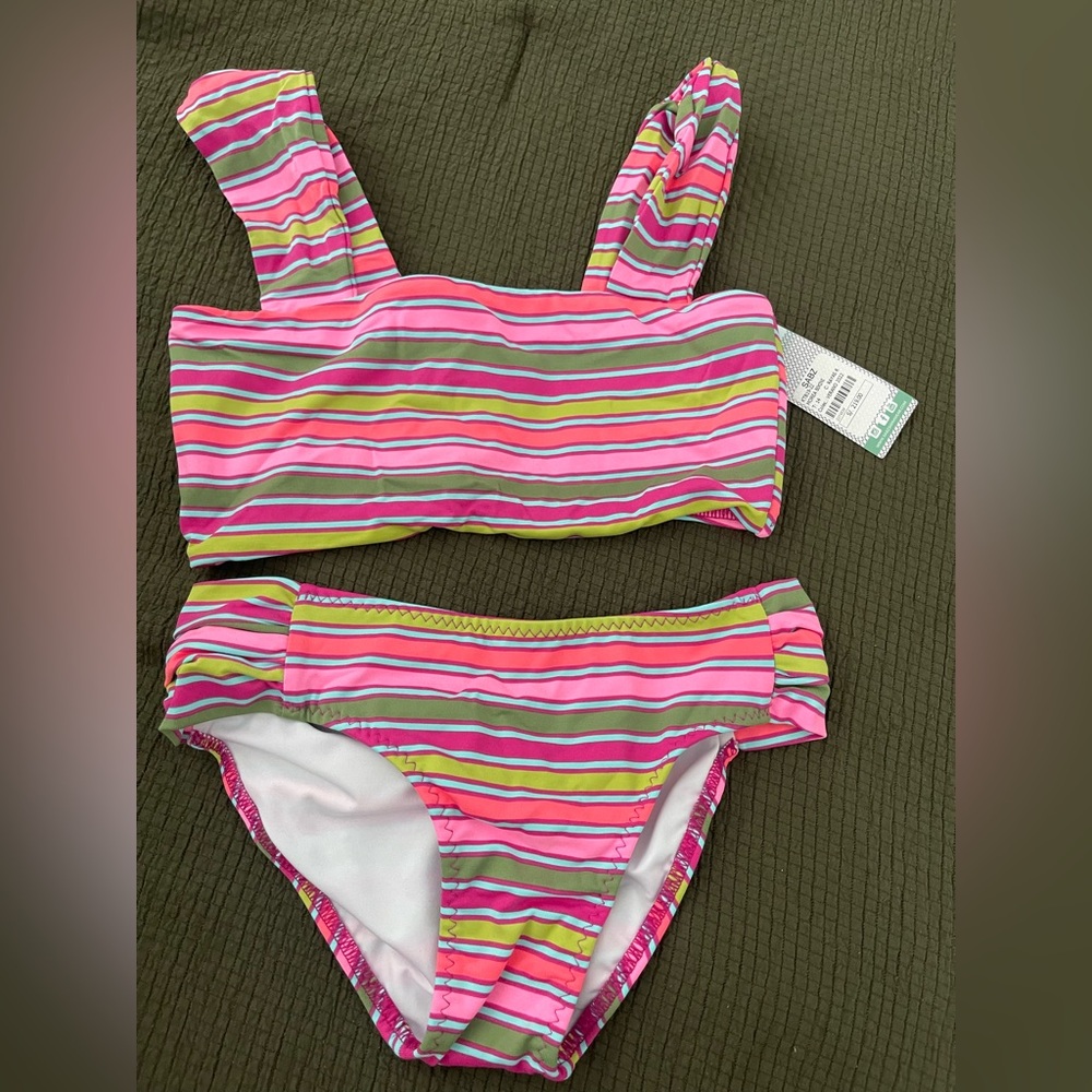 Sabz Swim Colorful Striped Kids Swim bikini